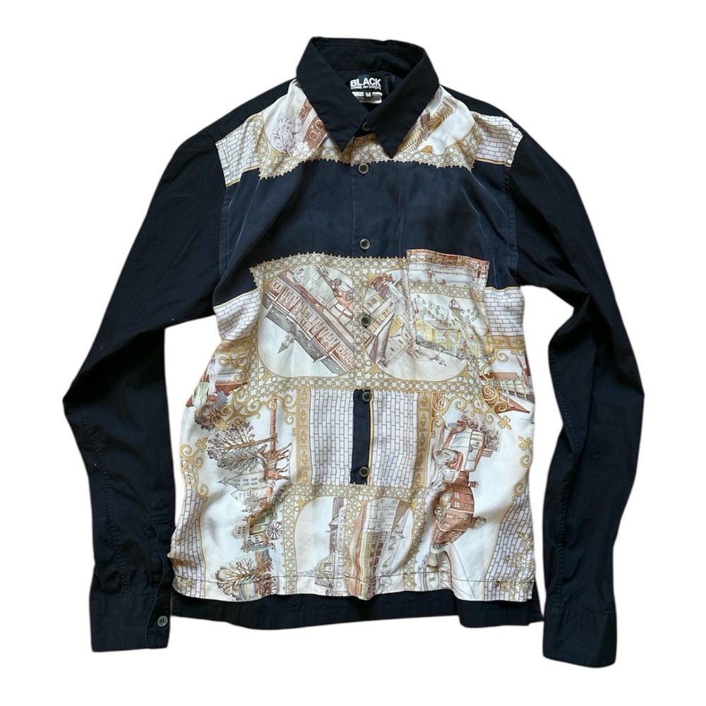 Comme des Garcons Black CDG Vintage Silk Scarf Shirt